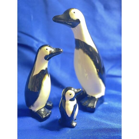 Global Views Penguin Figurines Ceramic Pottery Art Rare 3", 6" ,9" (b12#153)‎ - Picture 5 of 10